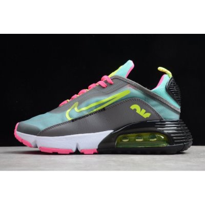 Nike Air Max 2090 Koyu Gri / Pembe / Yeşil / Limon Koşu Ayakkabısı Türkiye - E89HQYR8